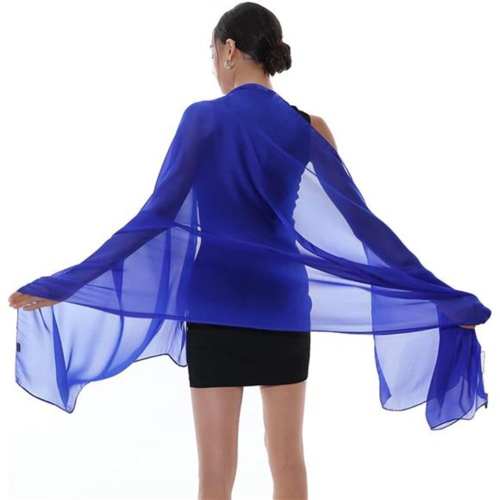 Pashmina Shawls Wraps For Evening Blue3